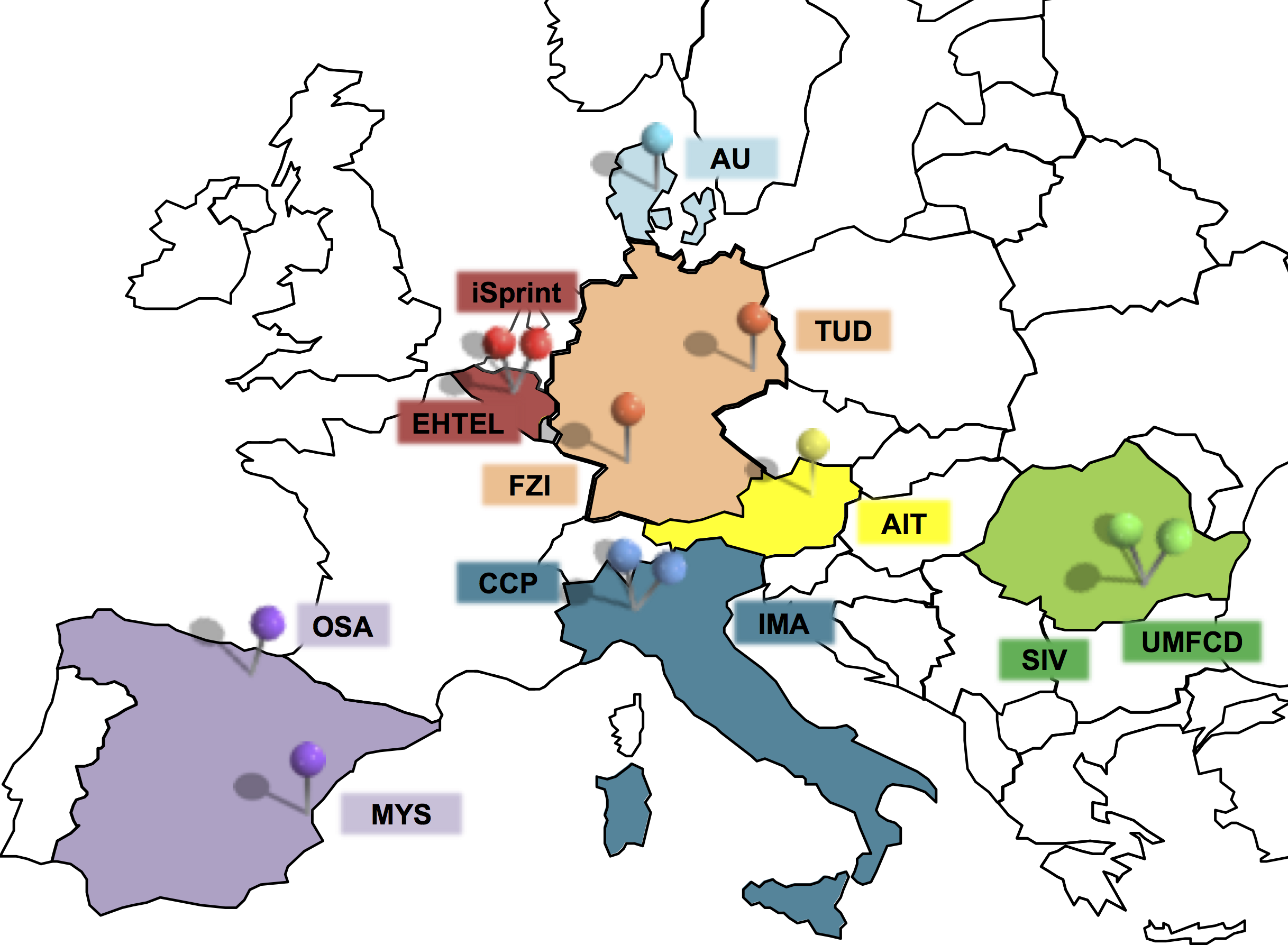 Twelve partners from seven European countries are working on the vCare project. Our multidisciplinary consortium consists of researchers, healthcare providers and industry experts. Below, you can find out more about us.